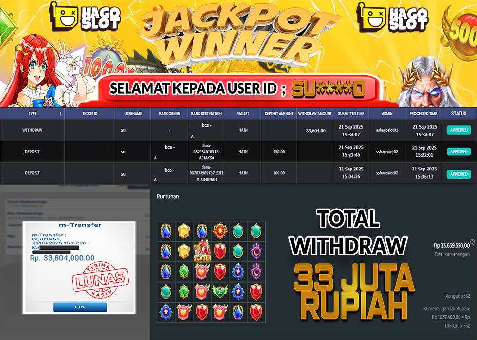 HAGOSLOT JACKPOT SLOT Starlight Princess 1000 Rp. 33.604.000.,- LUNAS